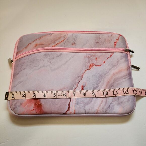 Universal Neoprene Carrying Case Pink Marble 13in Notebook Laptop Hard Shell - Picture 10 of 12